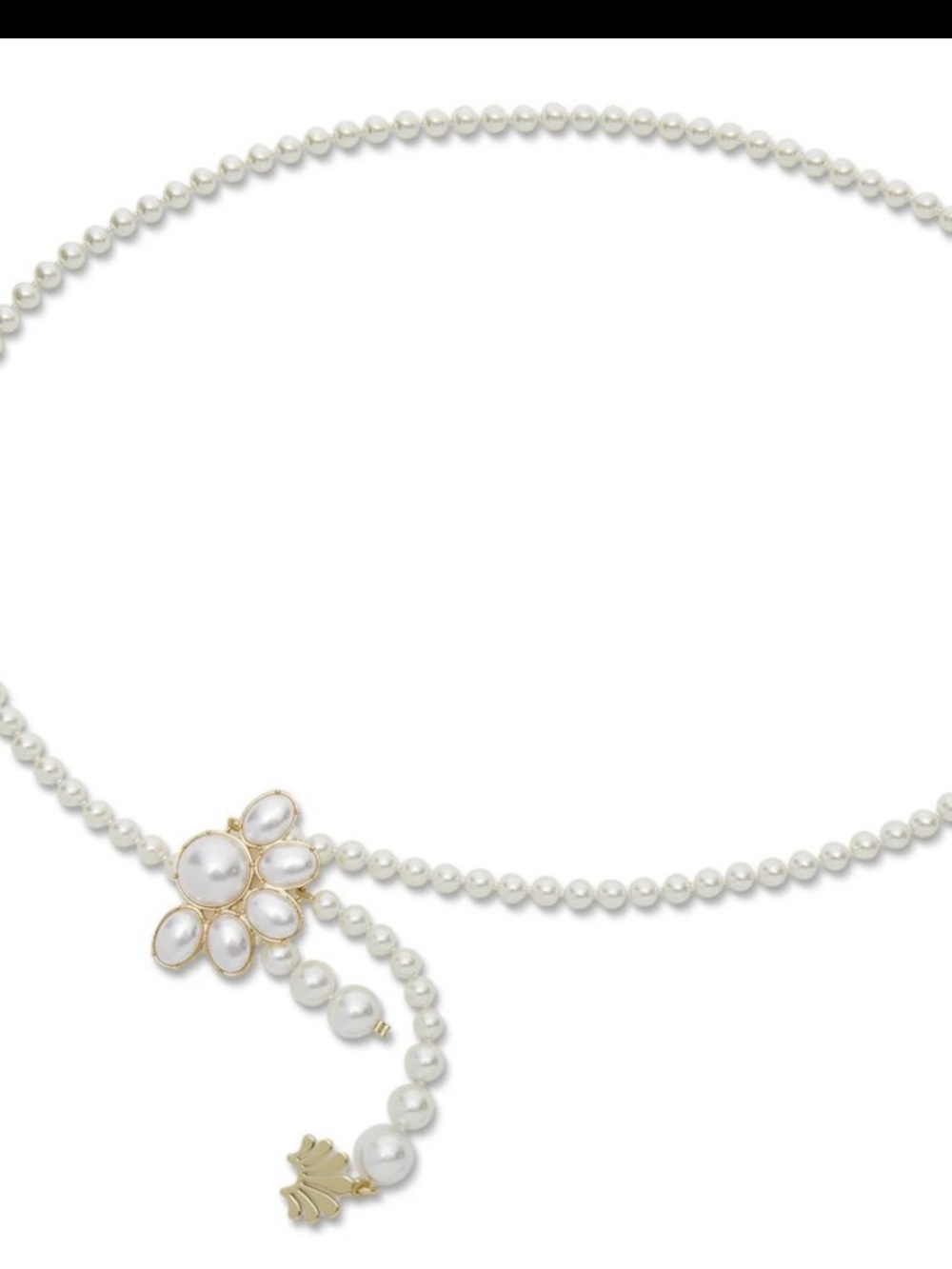 NWOT Lele Sadoughi Women's Eloise Pearl Belt MESP $175 - Picture 2 of 7